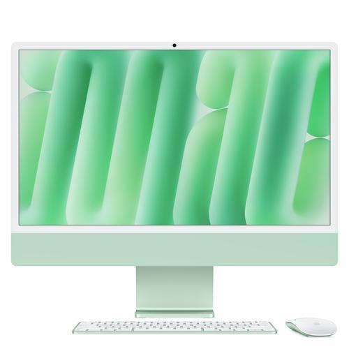 APPLE iMAC 2024 24" RETINA DISPLAY 4.5K ALL IN ONE 23.5" CHIP APPLE M4 CPU 10-CORE GPU 10 CORE RAM 24GB SSD 512GB WI-FI 6E-GIGABIT LAN ITALIA VERDE